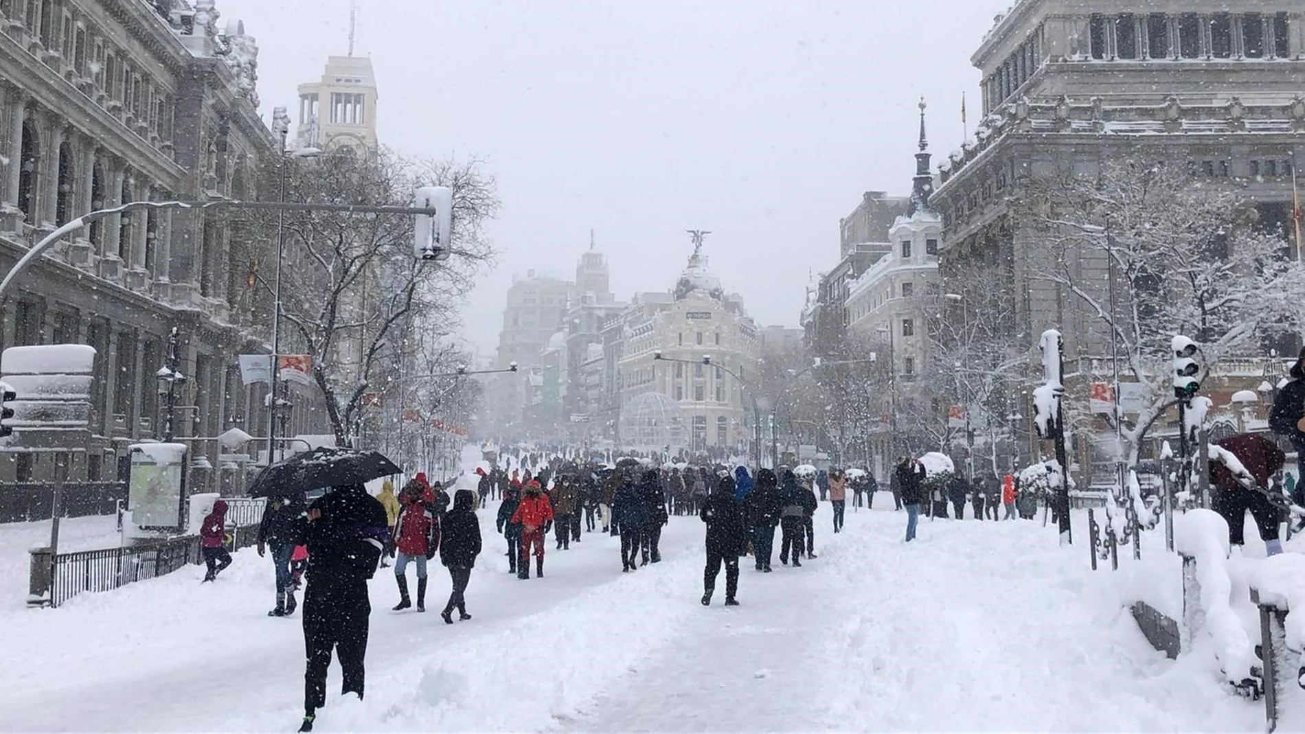 Madrid, sepultado bajo la nieve de la borrasca ‘Filomena’