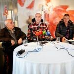 Enfermos de ELA de León durante la rueda de prensa