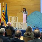 María González Corral durante su intervención en Logroño