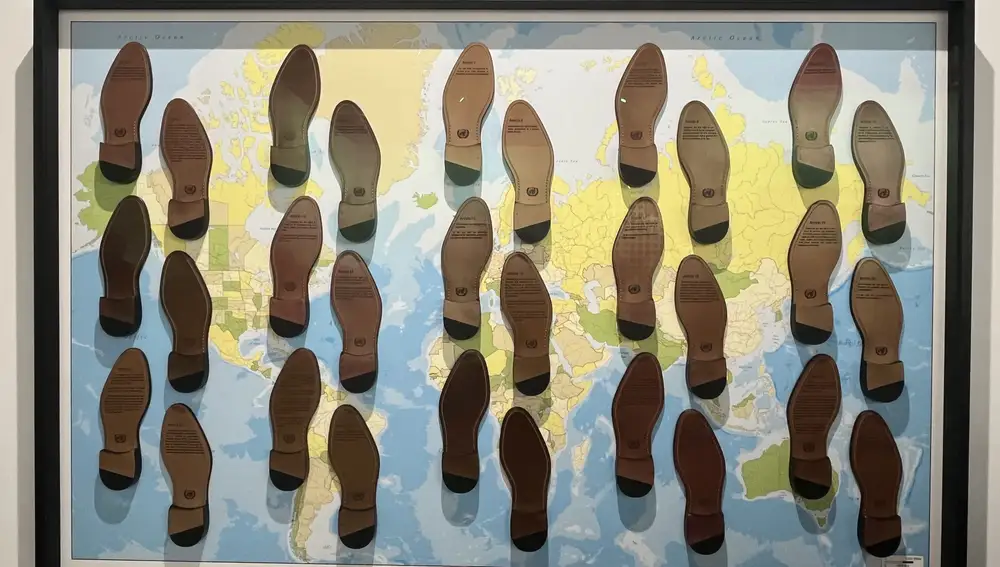 "Mapa político de los derechos pisoteados" (2024), de Eugenio Merino