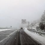 Temporal de nieve en El Bierzo este viernes.