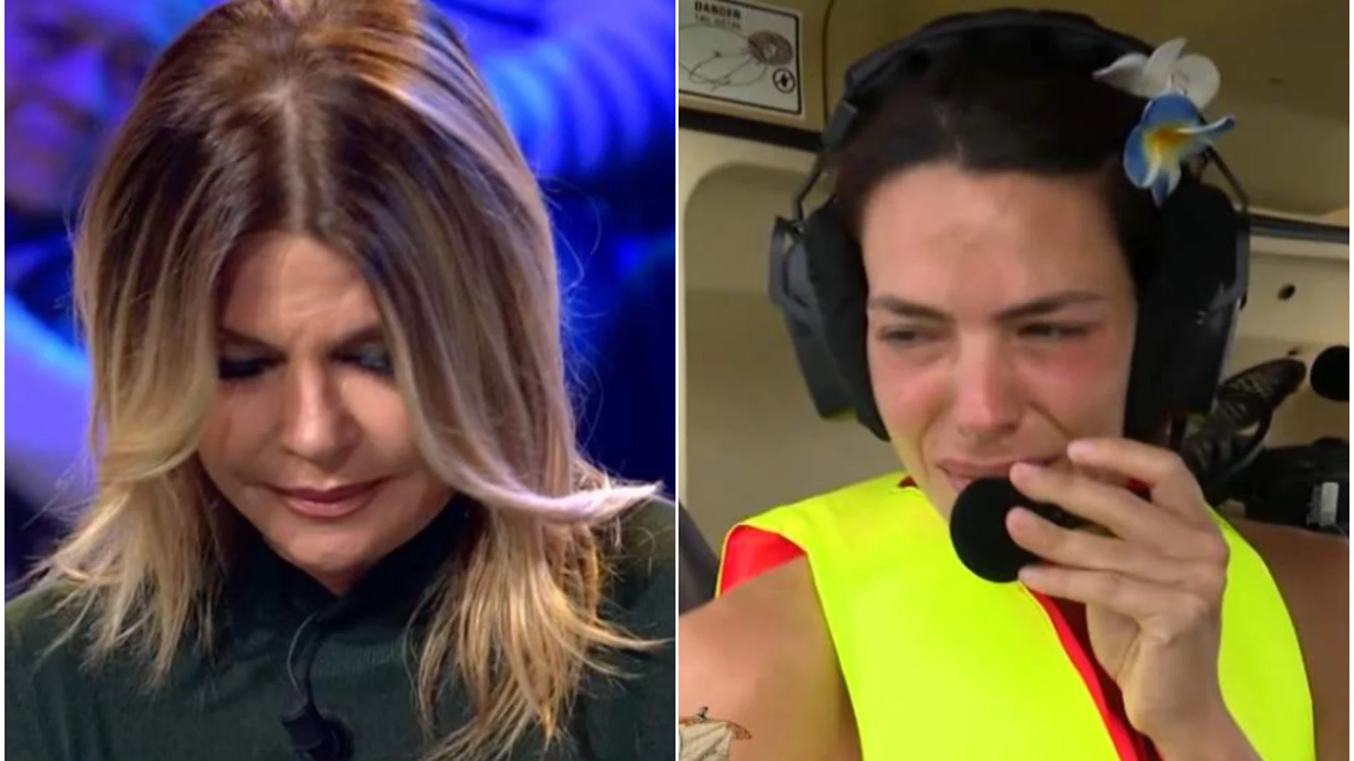 Makoke y Laura Matamoros en "Supervivientes"