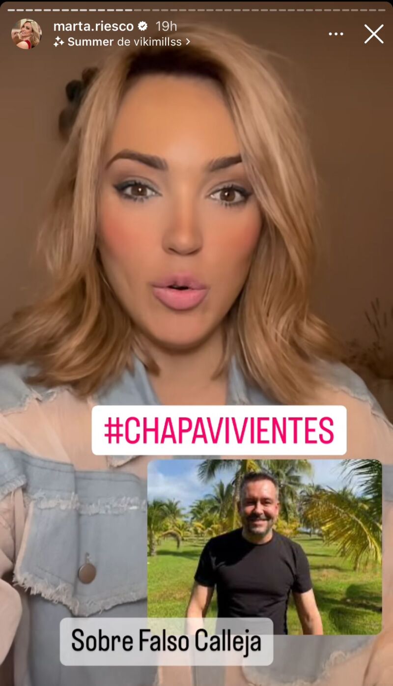 Marta Riesco sentencia a Kike Calleja en un story de Instagram