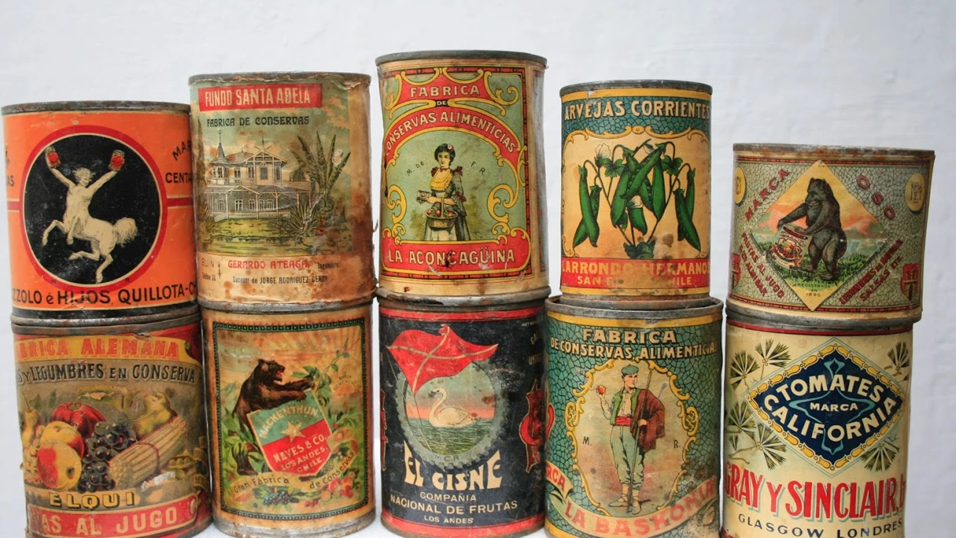 Latas de conservas antiguas