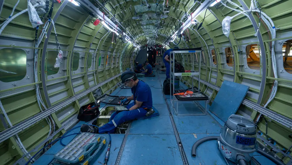 Interior del C295 en la planta de San Pablo, en Sevilla