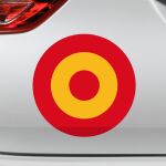 Este es el significado de las pegatinas de la bandera de España con forma de diana que llevan muchos vehículos