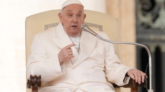El Papa Francisco durante la audiencia de hoy en el Vaticano