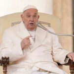 El Papa Francisco durante la audiencia de hoy en el Vaticano