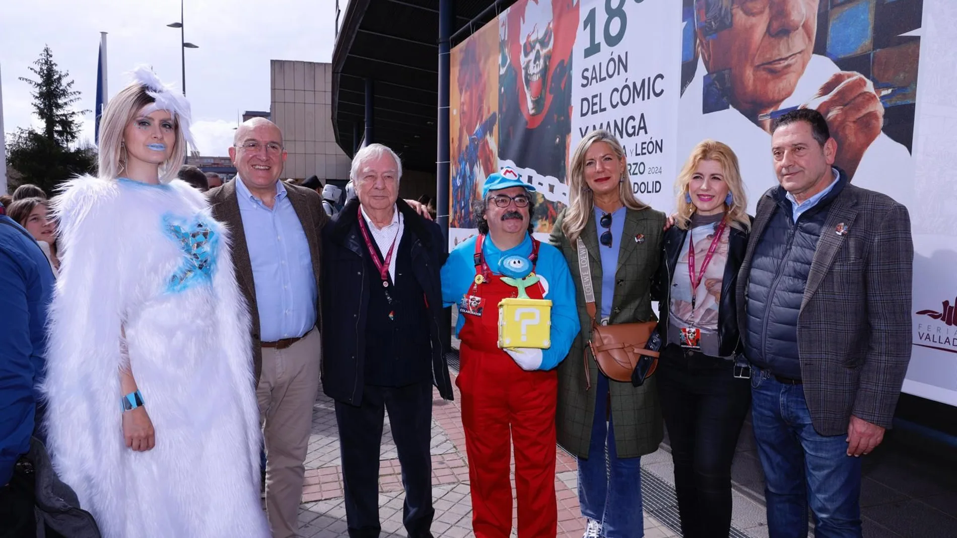 Carnero e Irene Carvajal en la Feria de Valladolid junto a Carlos Ramírez y Jesús Redondo