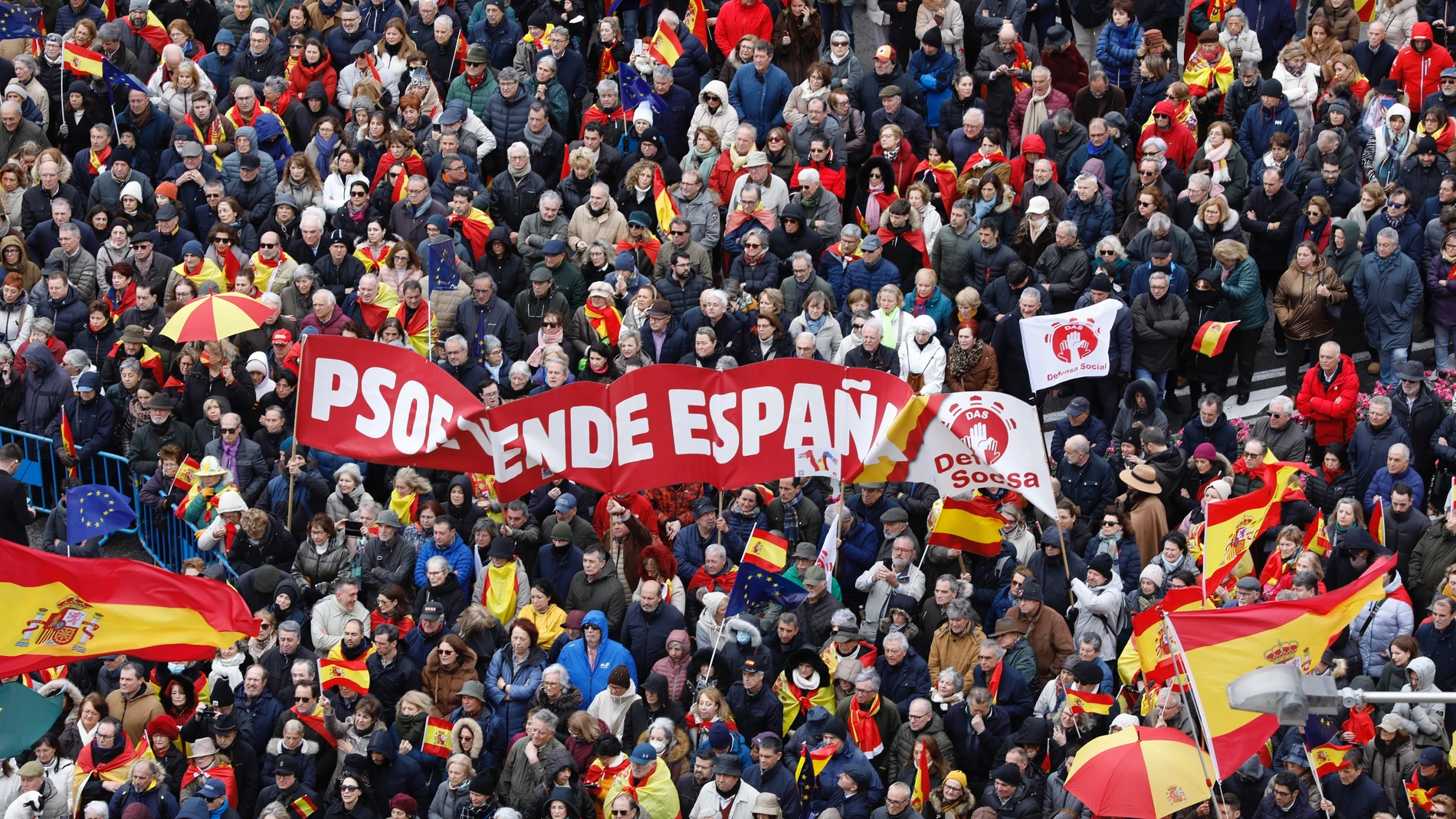 Manifestación en contra de la Ley de Amnistía en Cibeles