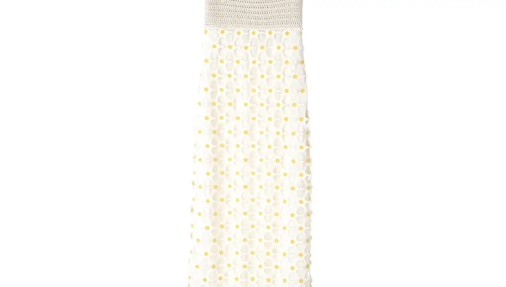 Vestido de crochet.