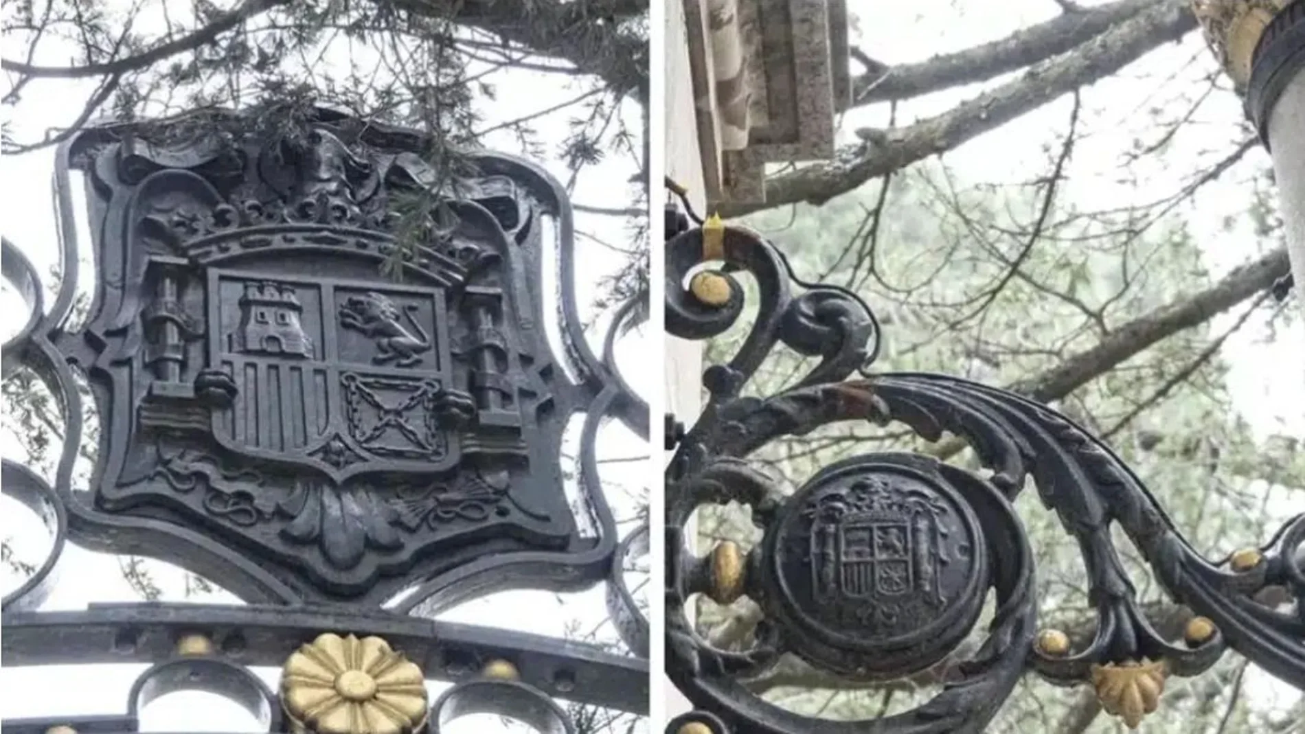 Escudos franquista en El Pardo