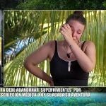 Zayra Gutiérrez llora en 'Supervivientes 2024'