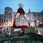 La Virgen de los Desamparados presidirá la plaza hasta el próximo 21 de marzo
