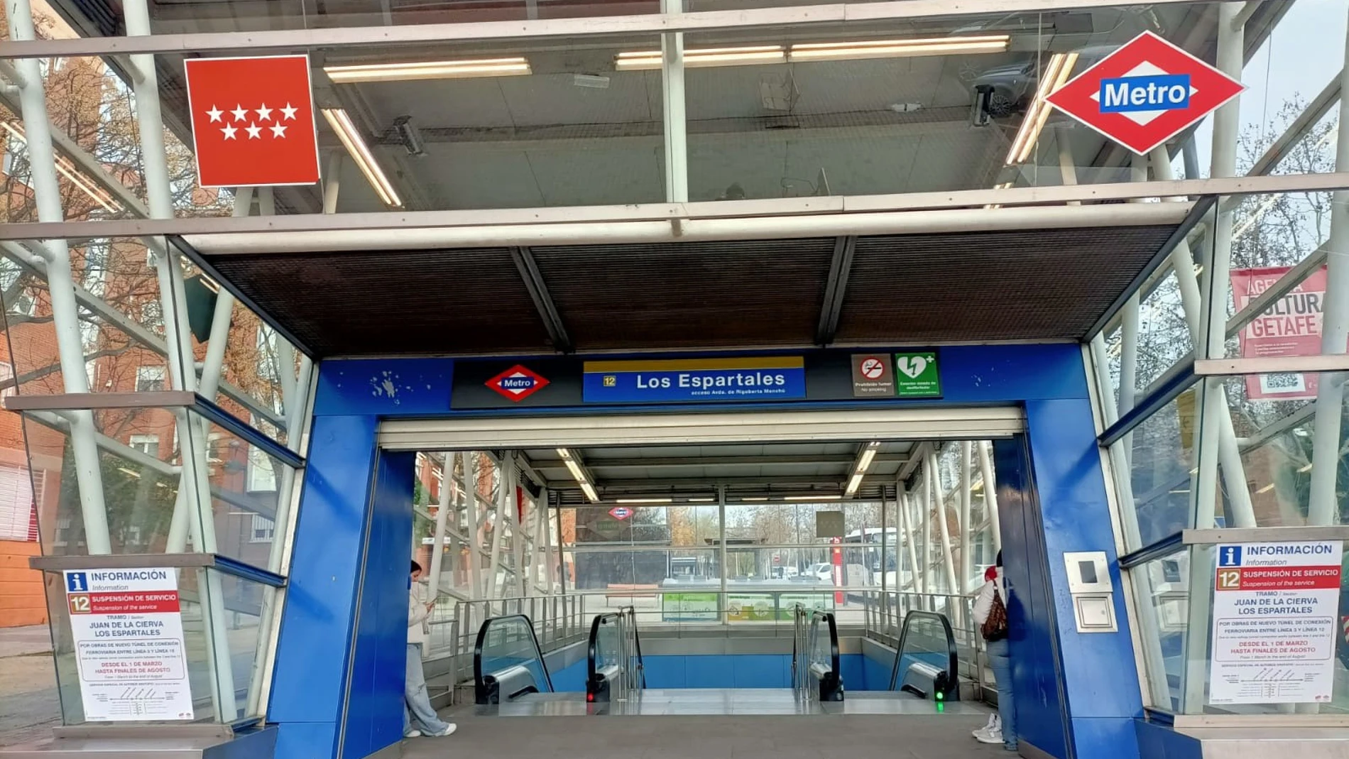 Corte de MetroSur. Parada de Metro de Los Espartales, en Getafe, de la Línea 12 EUROPA PRESS 10/03/2024