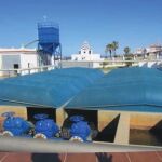 La nueva depuradora de Matalascañas se proyecto junto a la antigua, en primera línea de playa