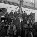Noviembre de 1936. Tropas del 2º Batallón Garibaldi, antes de ir al frente del Cerro de Los Ángeles y de la Ciudad Universitaria