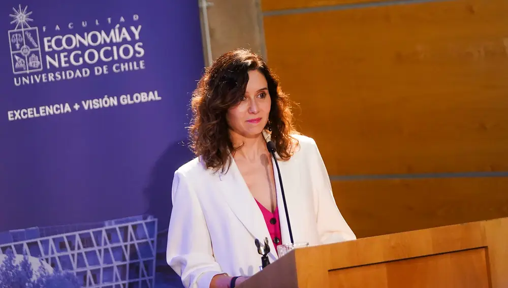Díaz Ayuso ofrece en Chile la alta capacidad de los proyectos de las universidades y escuelas de negocio de la Comunidad de Madrid
