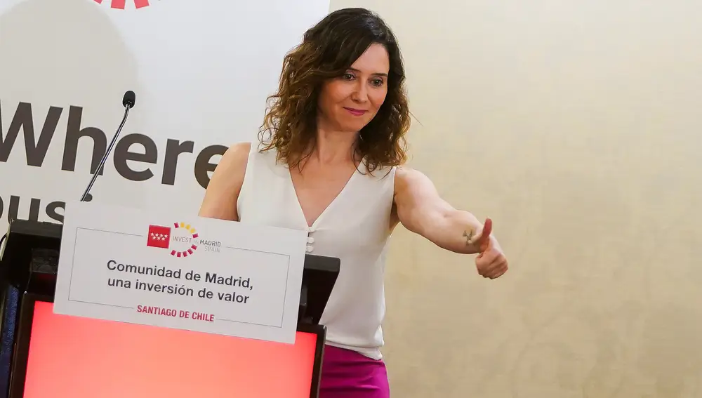 Ayuso protagoniza un desayuno informativo con empresarios chilenos organizado por Invest in Madrid, en el marco de su viaje institucional a este país andino