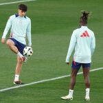 Entrenamiento selección española de fútbol