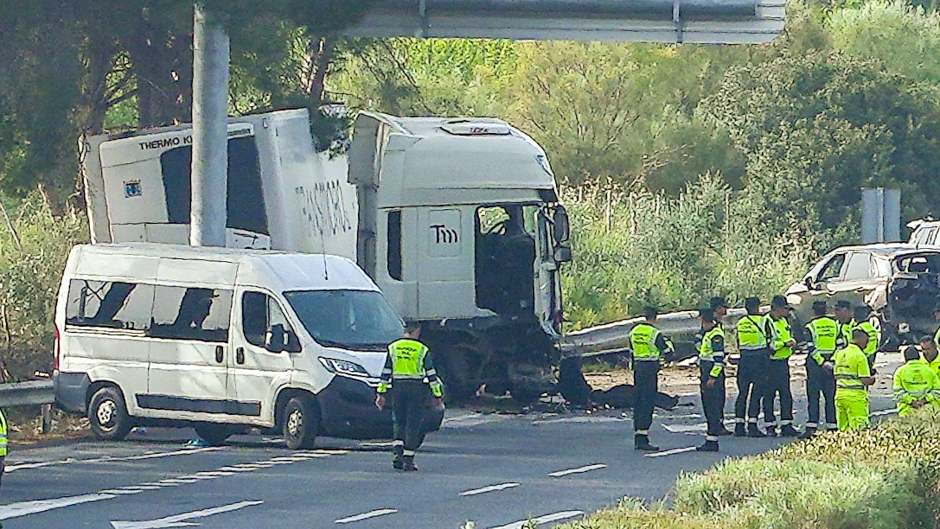 Imágenes del accidente producido en Los Palacios Villafranca