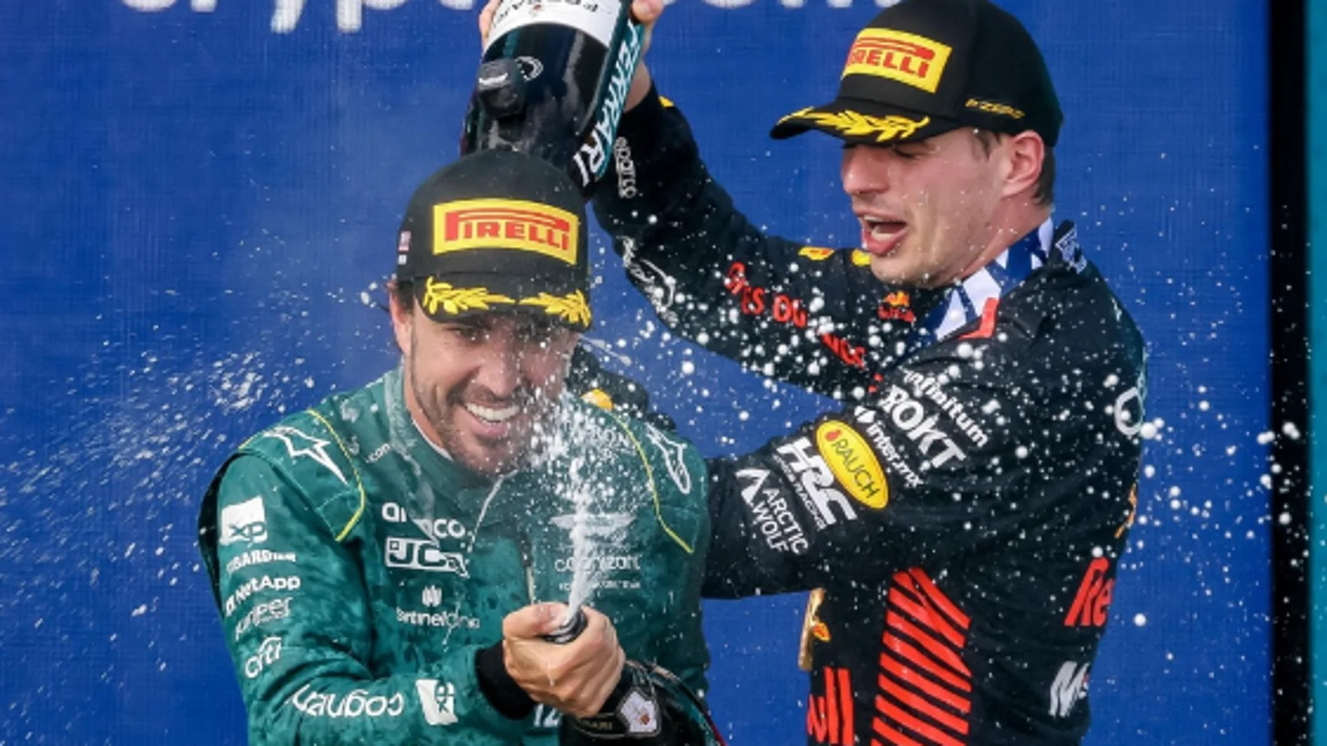 Verstappen y Alonso compartieron podio el año pasado en Miami