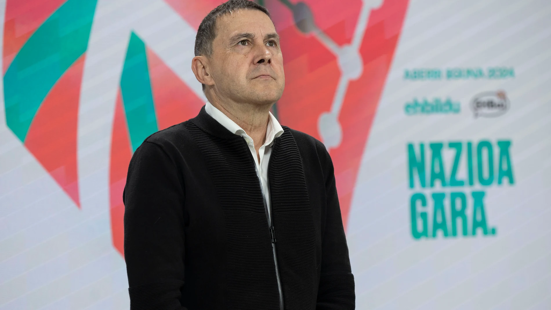 SAN SEBASTIÁN, 26/03/2024.- El coordinador general de EH Bildu, Arnaldo Otegi, ha hecho un llamamiento este martes en San Sebastián para participar en el Aberri Eguna (Día de la Patria). EFE/Javier Etxezarreta