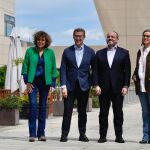 Dolors Montserrat, Alberto Núñez Feijóo, Alejandro Fernández y Carmen Fúnez en Barcelona.