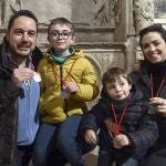 Jorge y Virginia junto a sus hijos Sergio y Martín