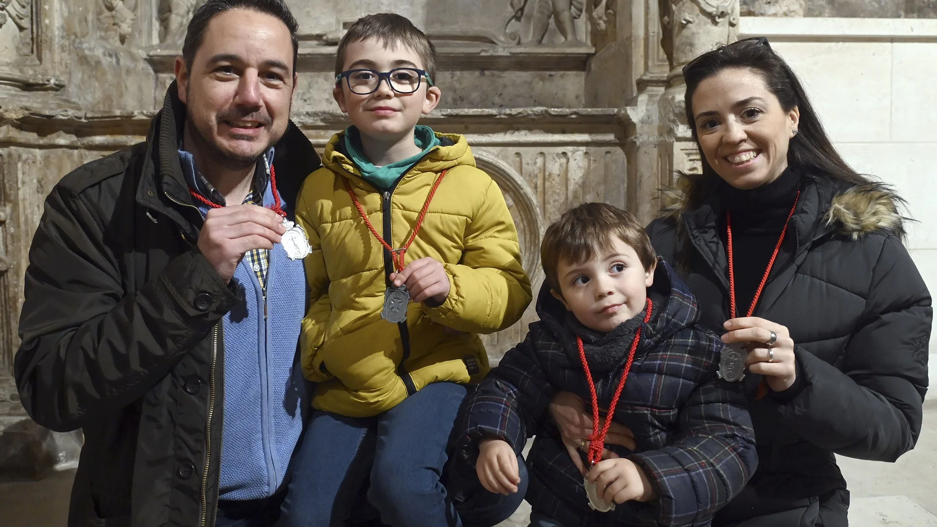 Jorge y Virginia junto a sus hijos Sergio y Martín