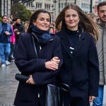 El rey Felipe, la reina Letizia, la princesa Leonor y la infanta Sofía, durante la procesión de Semana Santa d