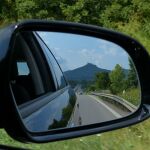Vista desde un retrovisor