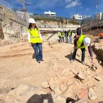 Imagen de los restos arqueológicos que han aparecido en un solar del barrio de Benalúa Sur.