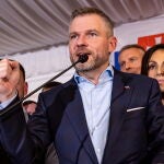 Slovak presidential candidate Pellegrini attends elections night in Bratislava