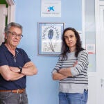  El presidente de la Asociación de enfermos de Parkinson de Segovia, Javier Herrero; y la gerente, Teresa Martín