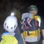 Un momento del rescate de los barranquistas
