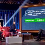 Pablo López, Alexandra Jiménez y Julián López en el plató de 'Martínez y hermanos'