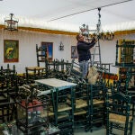 Preparativos de la Feria de Abril de Sevilla