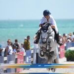 Hana Travner, en plena competición