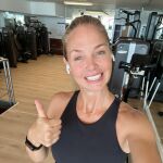 Genoveva Casanova practicando deporte