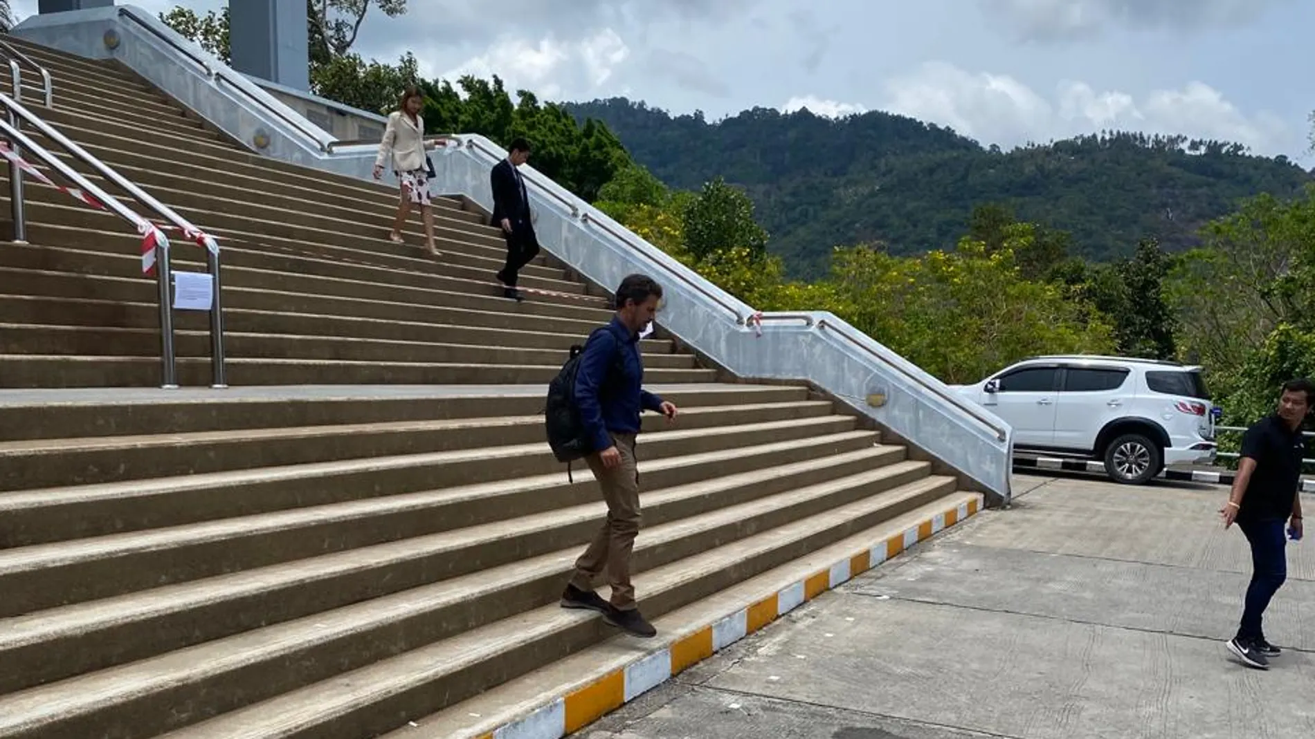 Rodolfo Sancho, en el tribunal de Koh Samui
