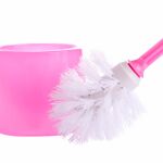 Escobilla de baño rosa