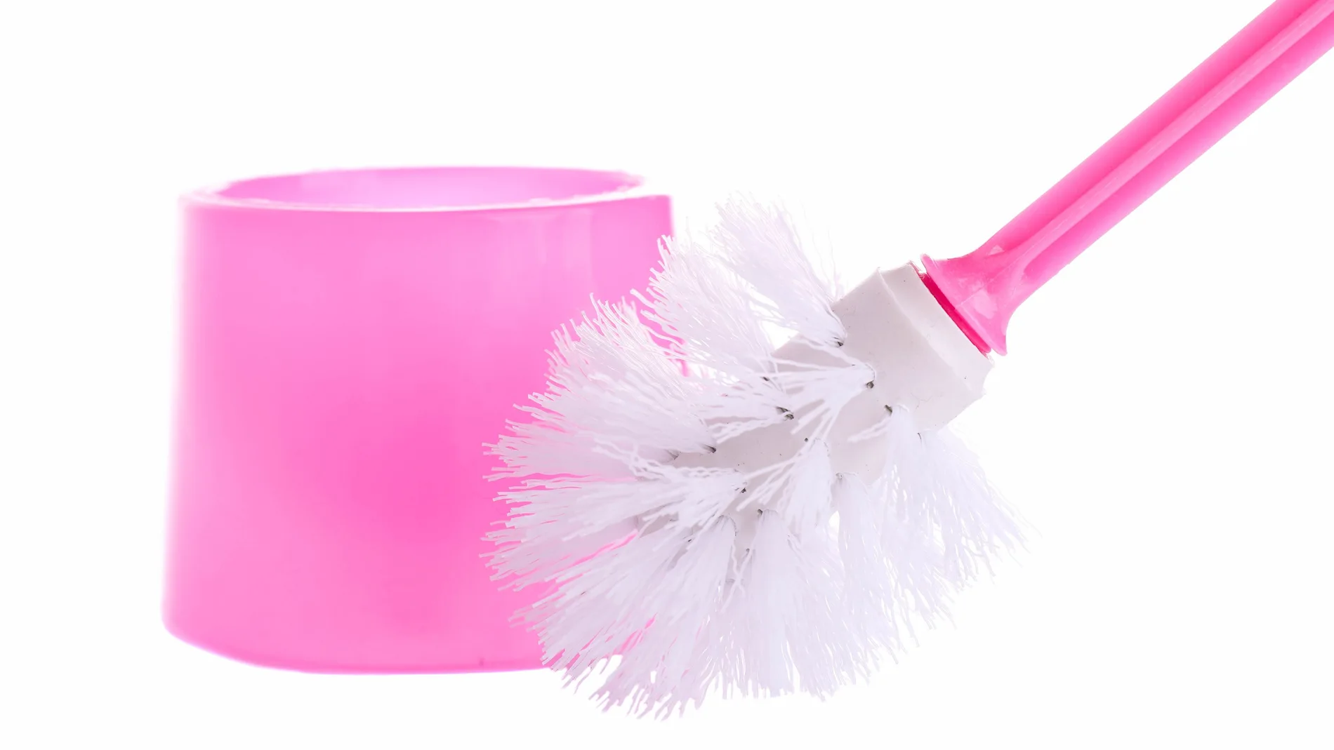 Escobilla de baño rosa