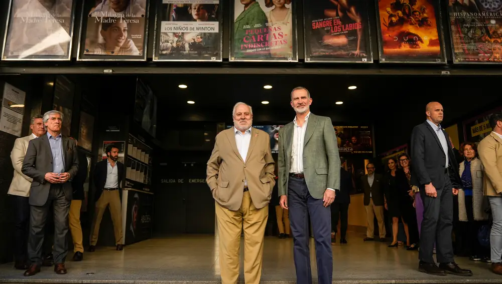 El Rey Felipe VI acude a los cines Paz a ver el documental Hispanidad. David Jar