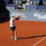 Nadal, en pleno entrenamiento en Barcelona