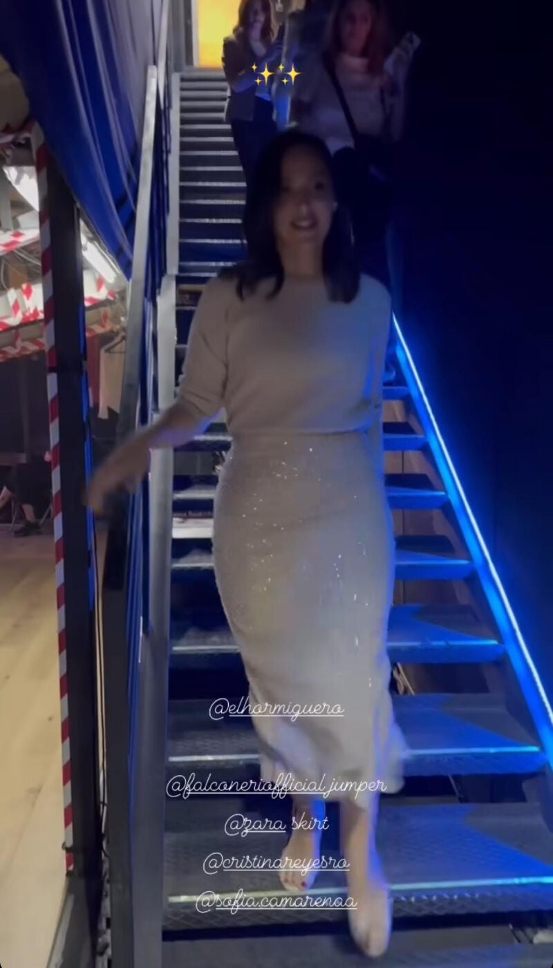 Tamara Falcó con faldas de lentejuelas.