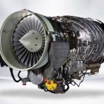 Imagen de un motor de avión F124-GA-200 de Honeywell 