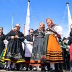 Pendones de la Comunidad, Cantabria y Portugal recorren la capital leonesa