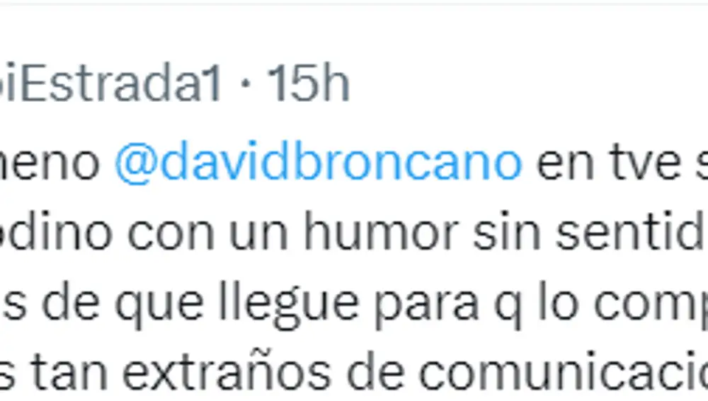 Mensaje de Pipi Estrada sobre David Broncano y su fichaje por RTVE