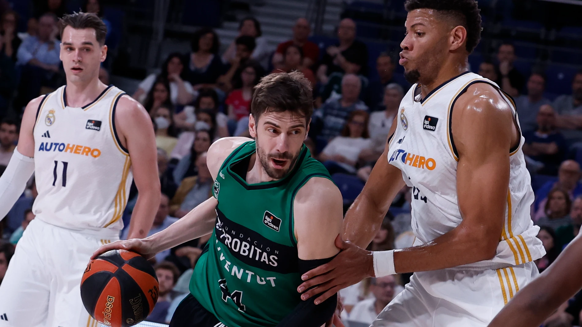 Tavares trata de frenar a Ante Tomic